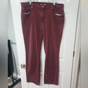 Levi's 505 Straight Burgundy Jeans in Size 16 W33/L32